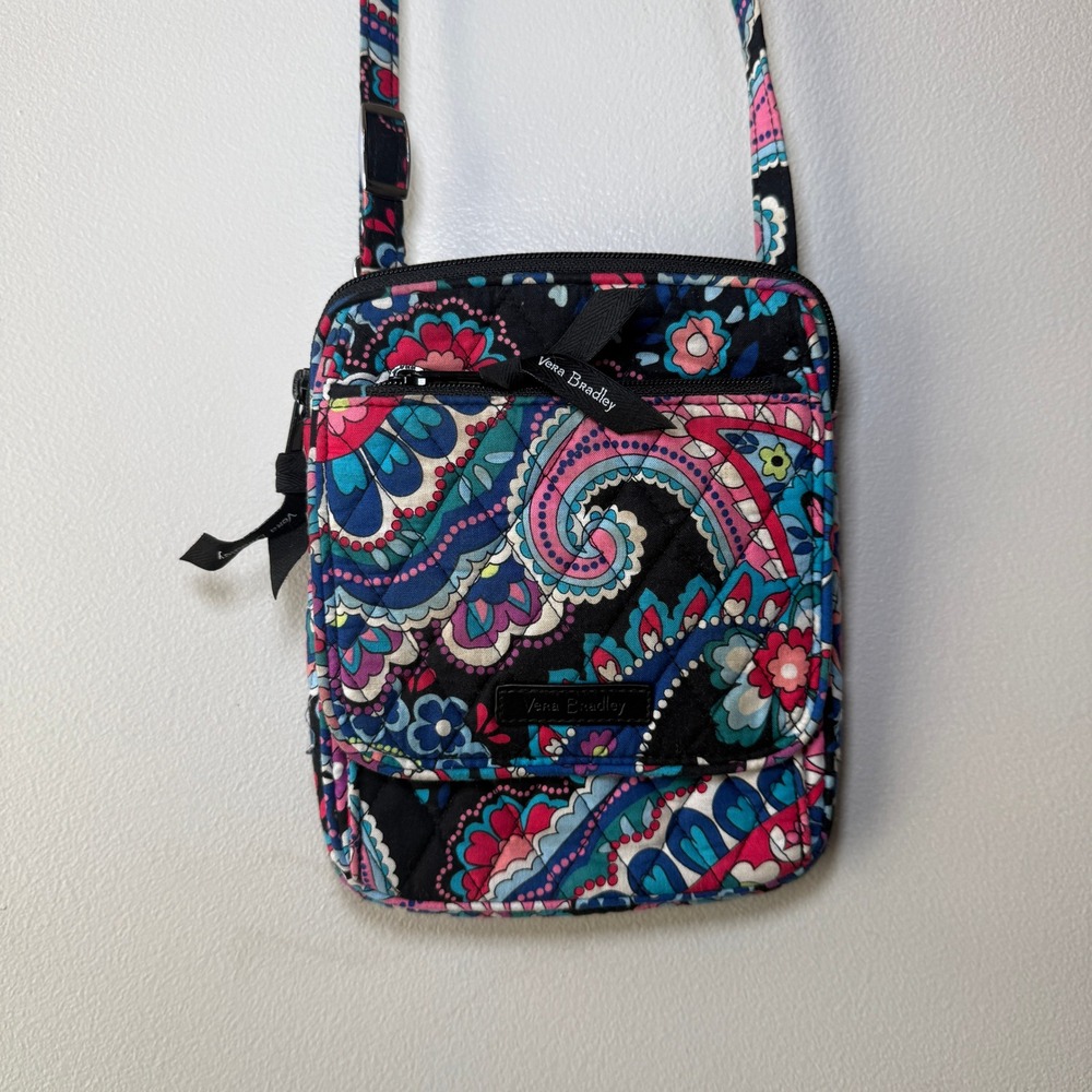 Vera Bradley Haymarket Paisley Multi Print Quilted Mini Crossbody Bag Purse